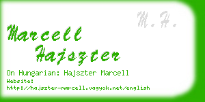 marcell hajszter business card